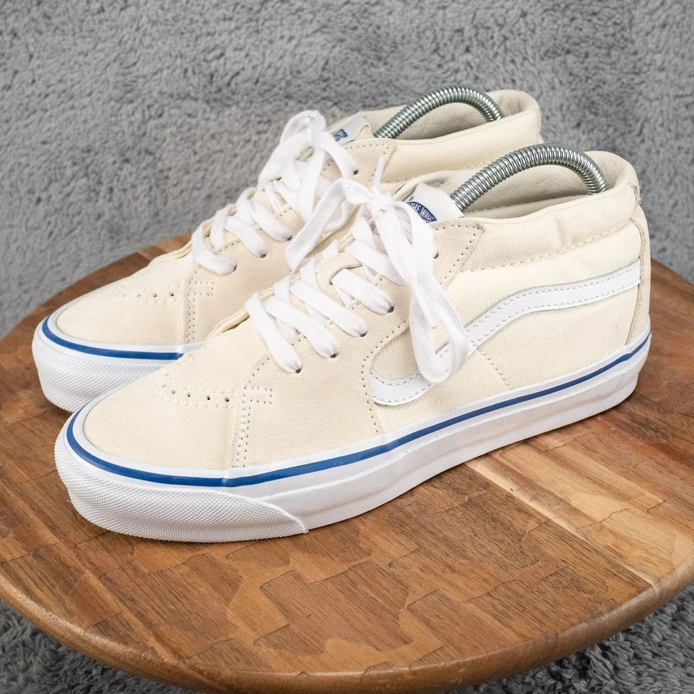Vans Premium Skate Mid 83 Off White VN000CQQOFW Men's Size 8 Womens Size 9.5
